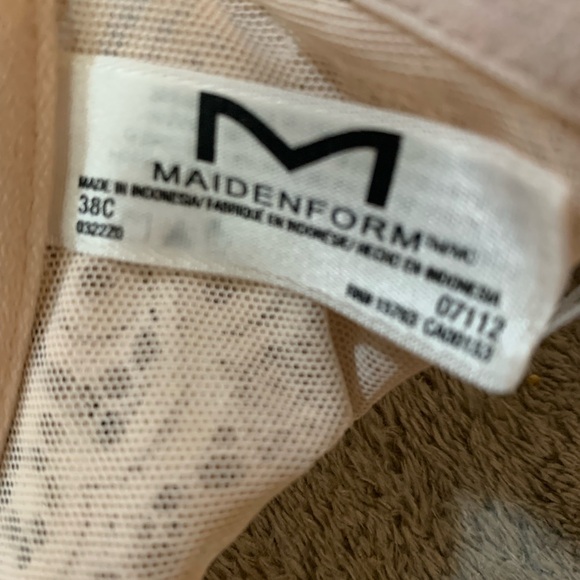 Maidenform Racerback Bra Underwire Pink 38C Front Closure - Picture 4 of 4